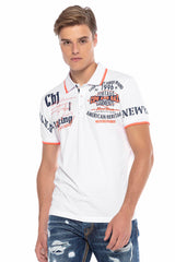 CT603 Men's polo shirt with trendy print