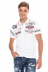 CT603 Men's polo shirt with trendy print