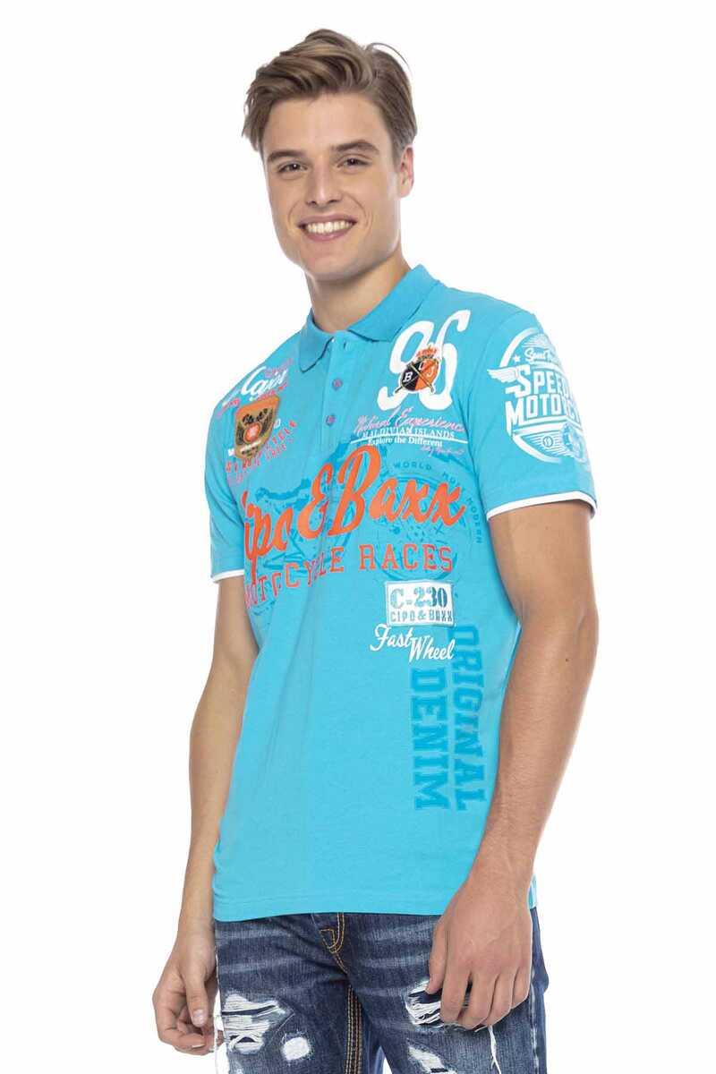CT604 Heren Polo-Shirt met Casual Prints