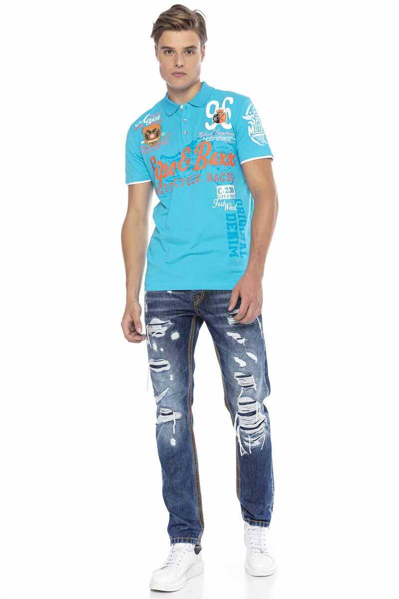 CT604 Heren Polo-Shirt met Casual Prints