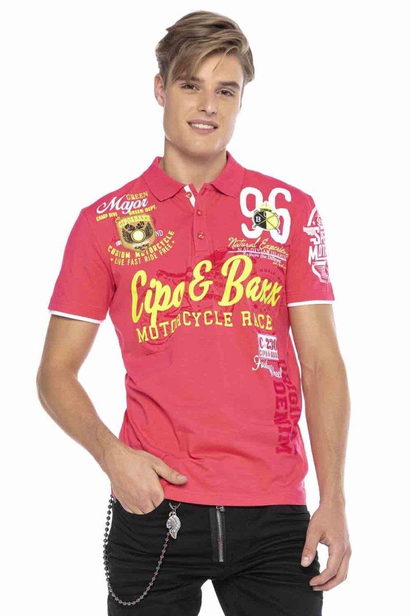 CT604 Polo da Uomo con Stampe Casual