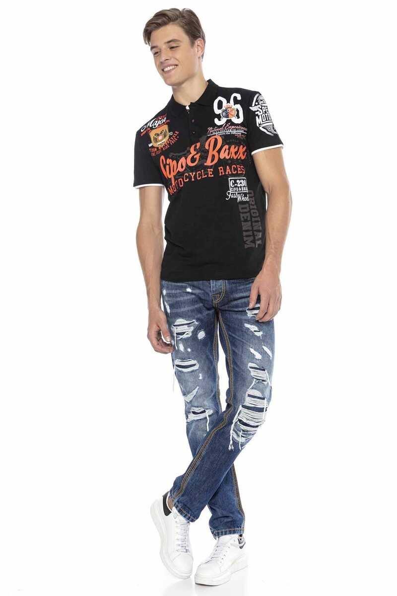 CT604 Heren Polo-Shirt met Casual Prints