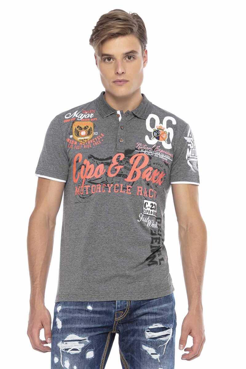 CT604 Polo da Uomo con Stampe Casual