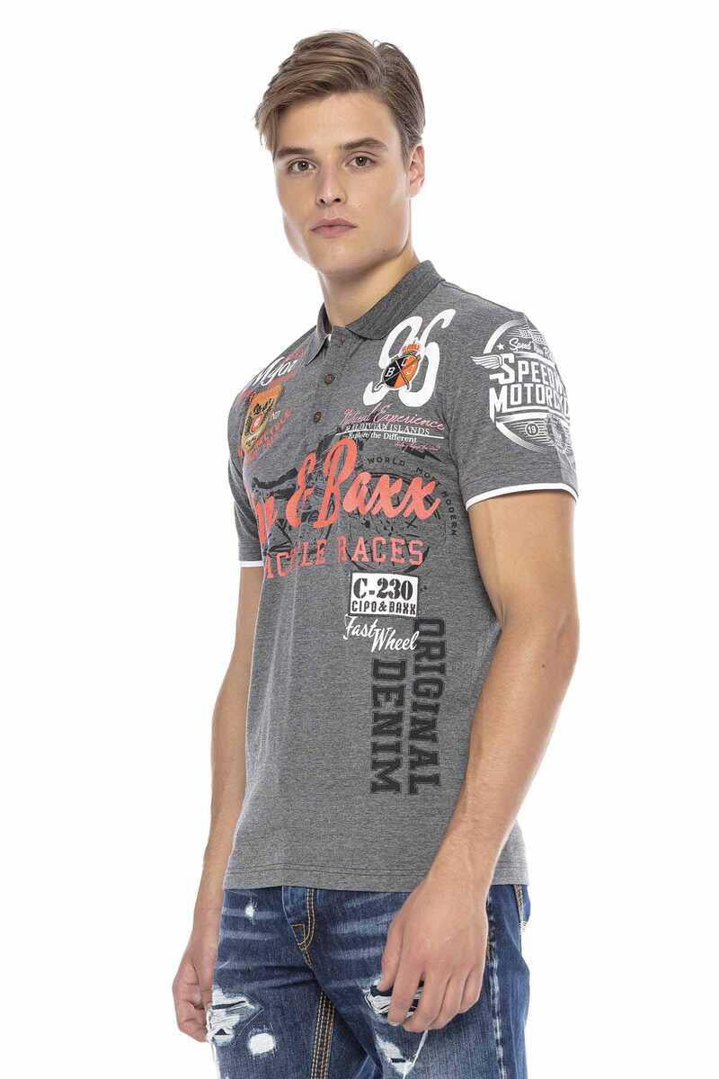 CT604 Heren Polo-Shirt met Casual Prints
