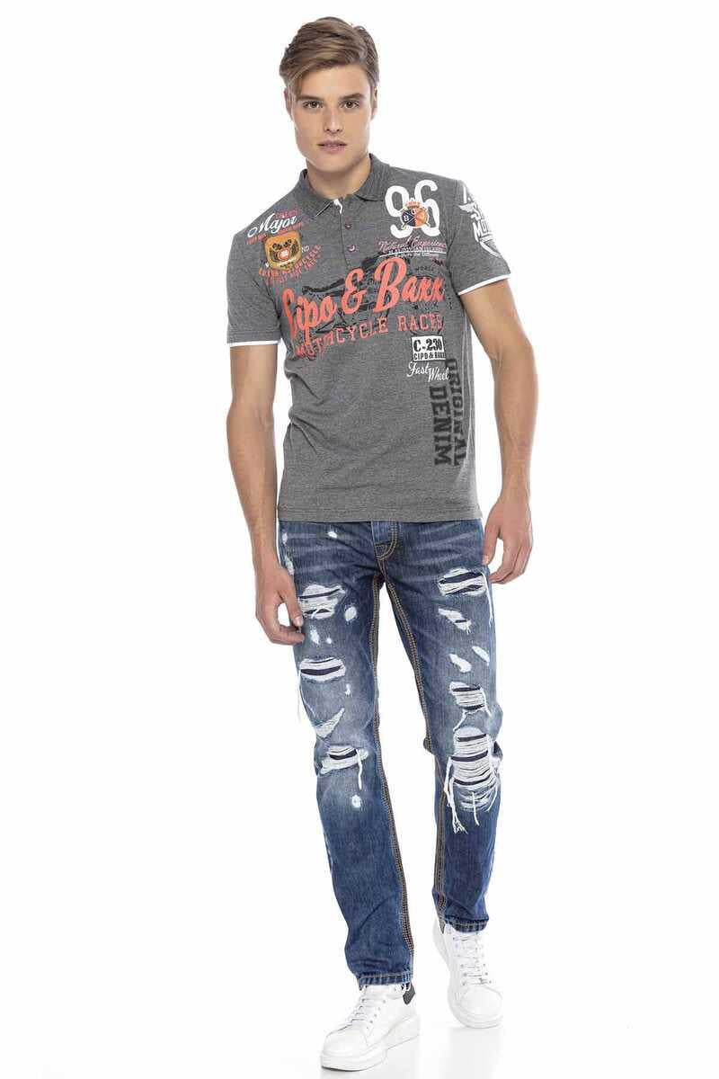 CT604 Heren Polo-Shirt met Casual Prints