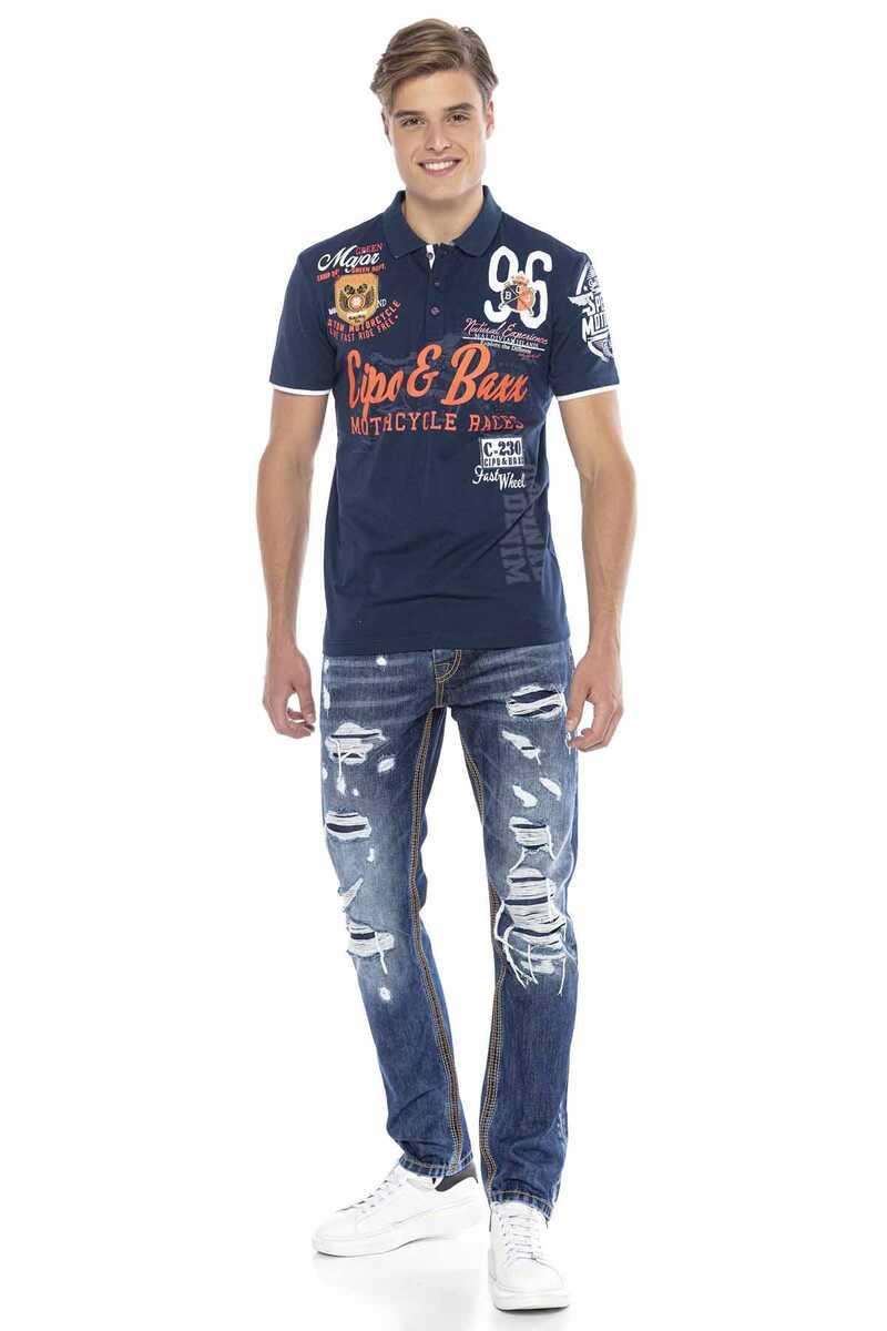CT604 Heren Polo-Shirt met Casual Prints