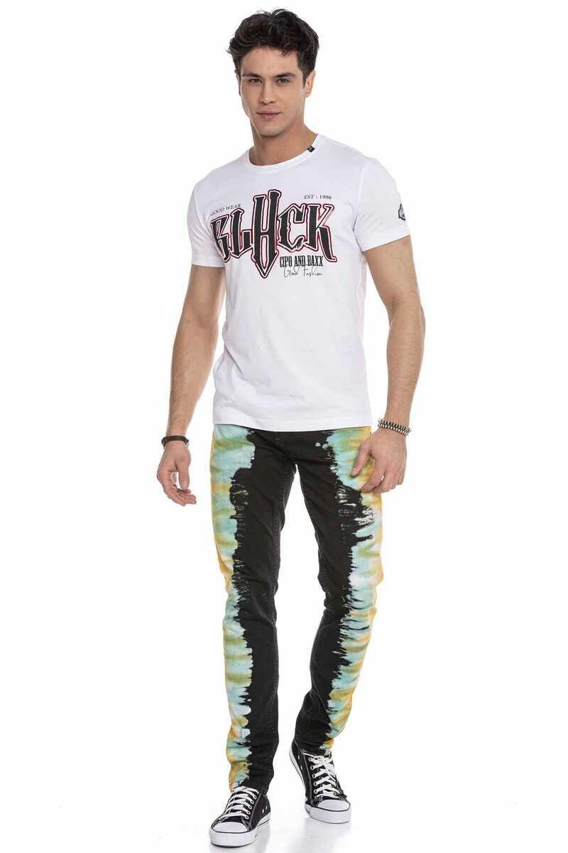 CT617 Herren T-Shirt mit auffälligem Front-Print