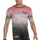 CT625 T-shirt da Uomo con Simpatici Colori Sfumati