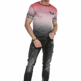 CT625 T-shirt da Uomo con Simpatici Colori Sfumati
