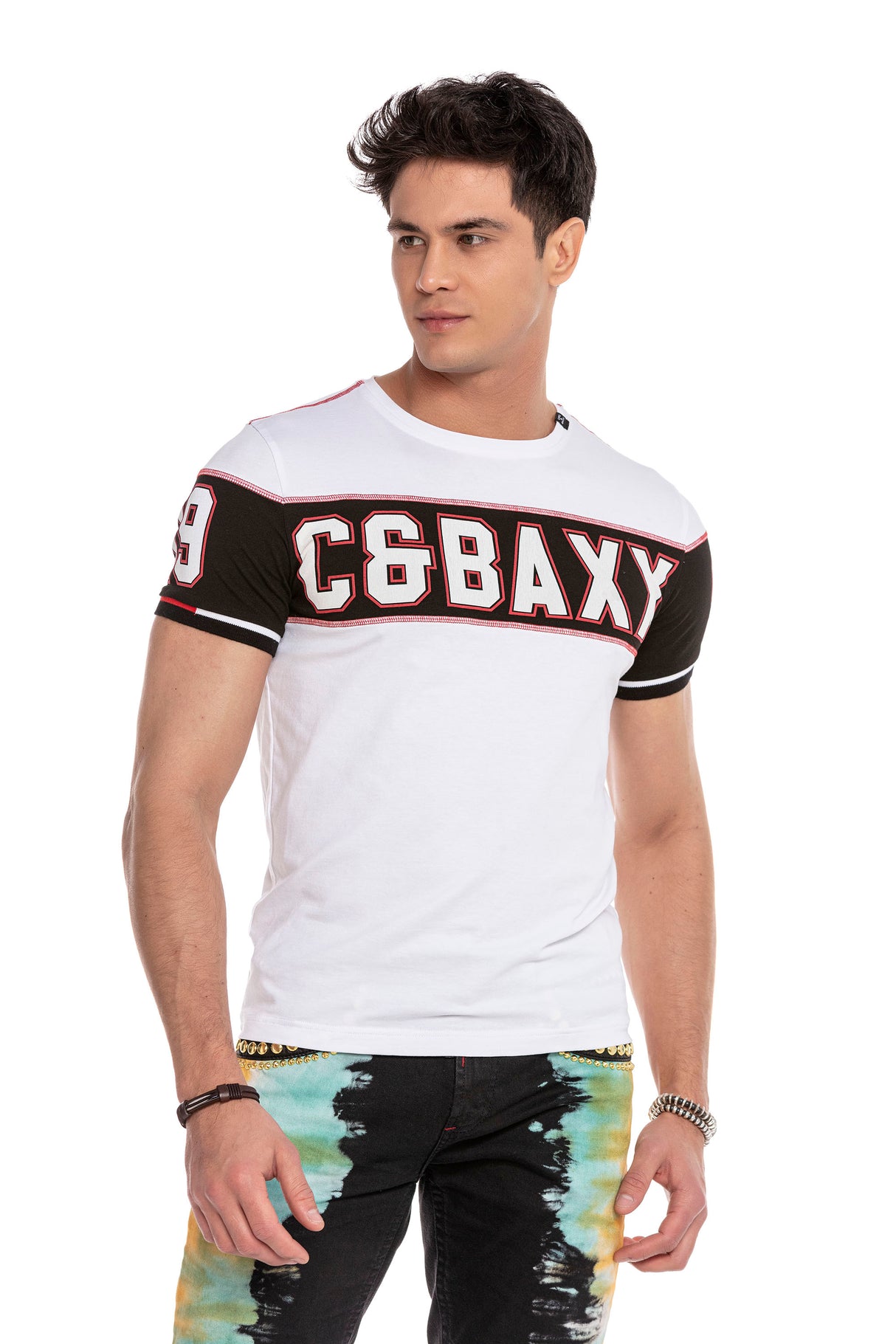 CT631 Heren T-shirt met Opvallende Print