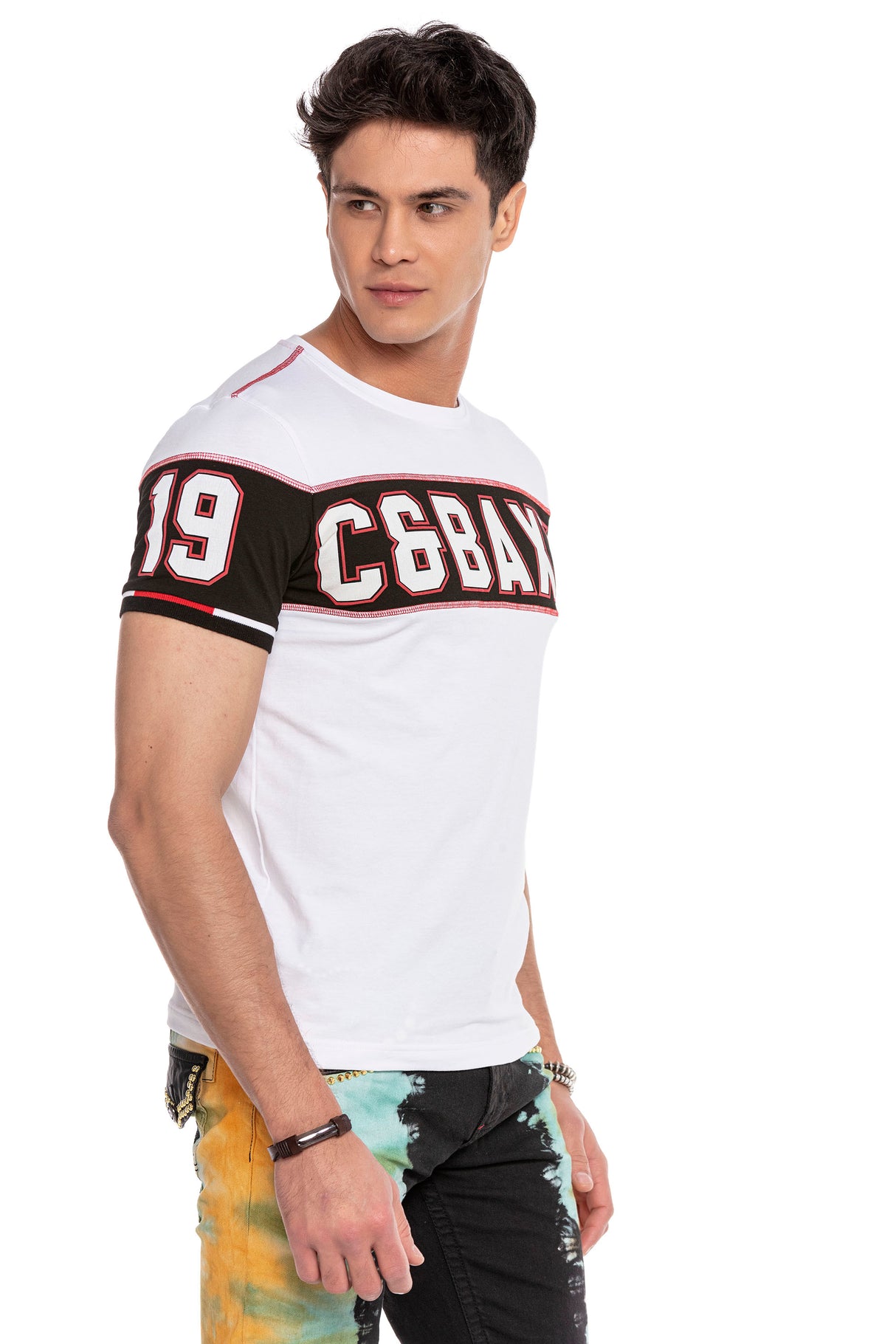 CT631 Heren T-shirt met Opvallende Print