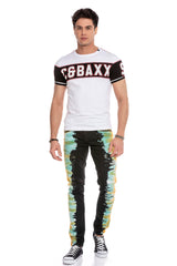 CT631 Heren T-shirt met Opvallende Print