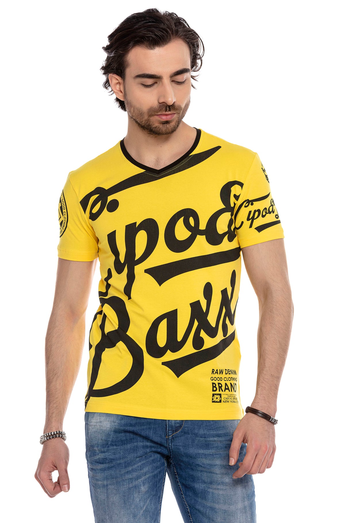 CT635 Herren T-Shirt mit coolem Marken-Frontprint
