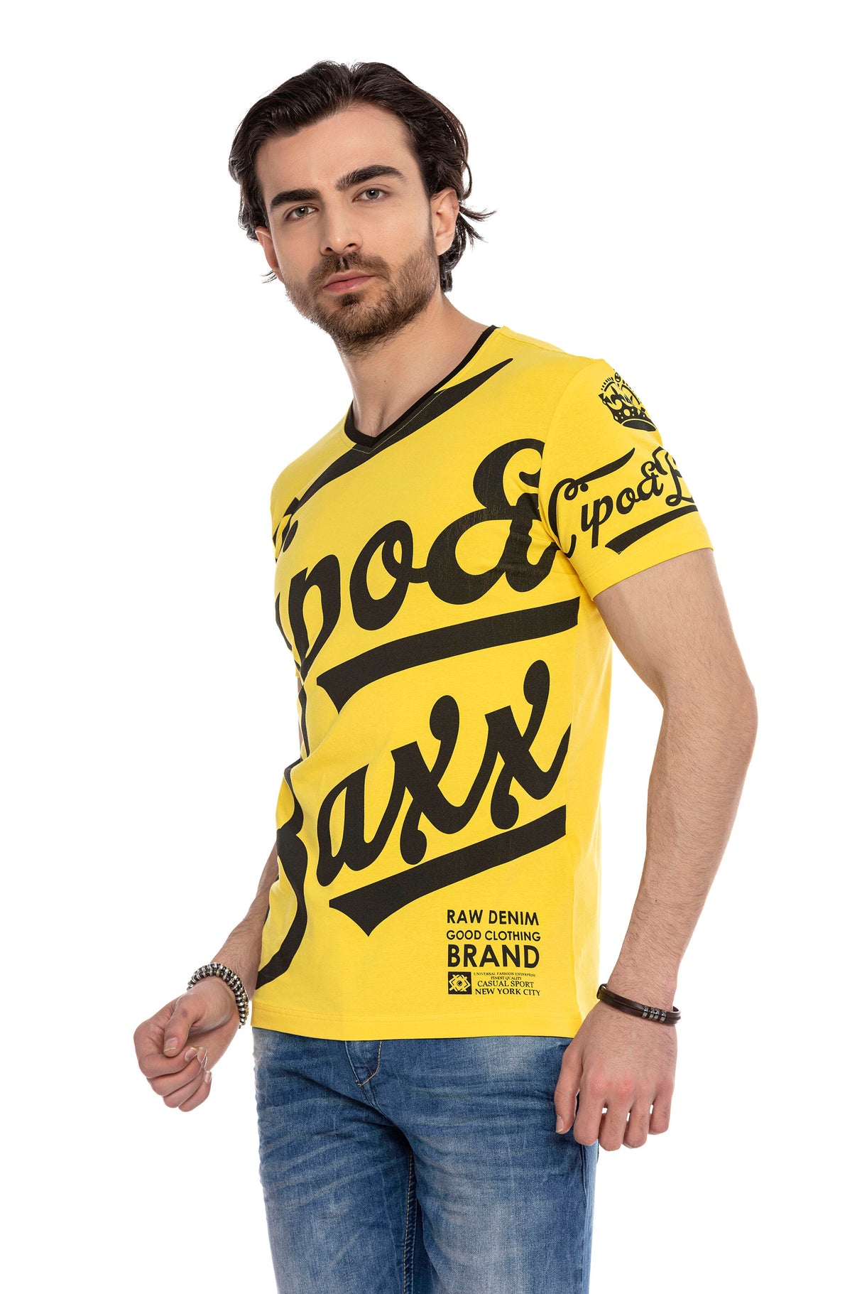 CT635 Herren T-Shirt mit coolem Marken-Frontprint