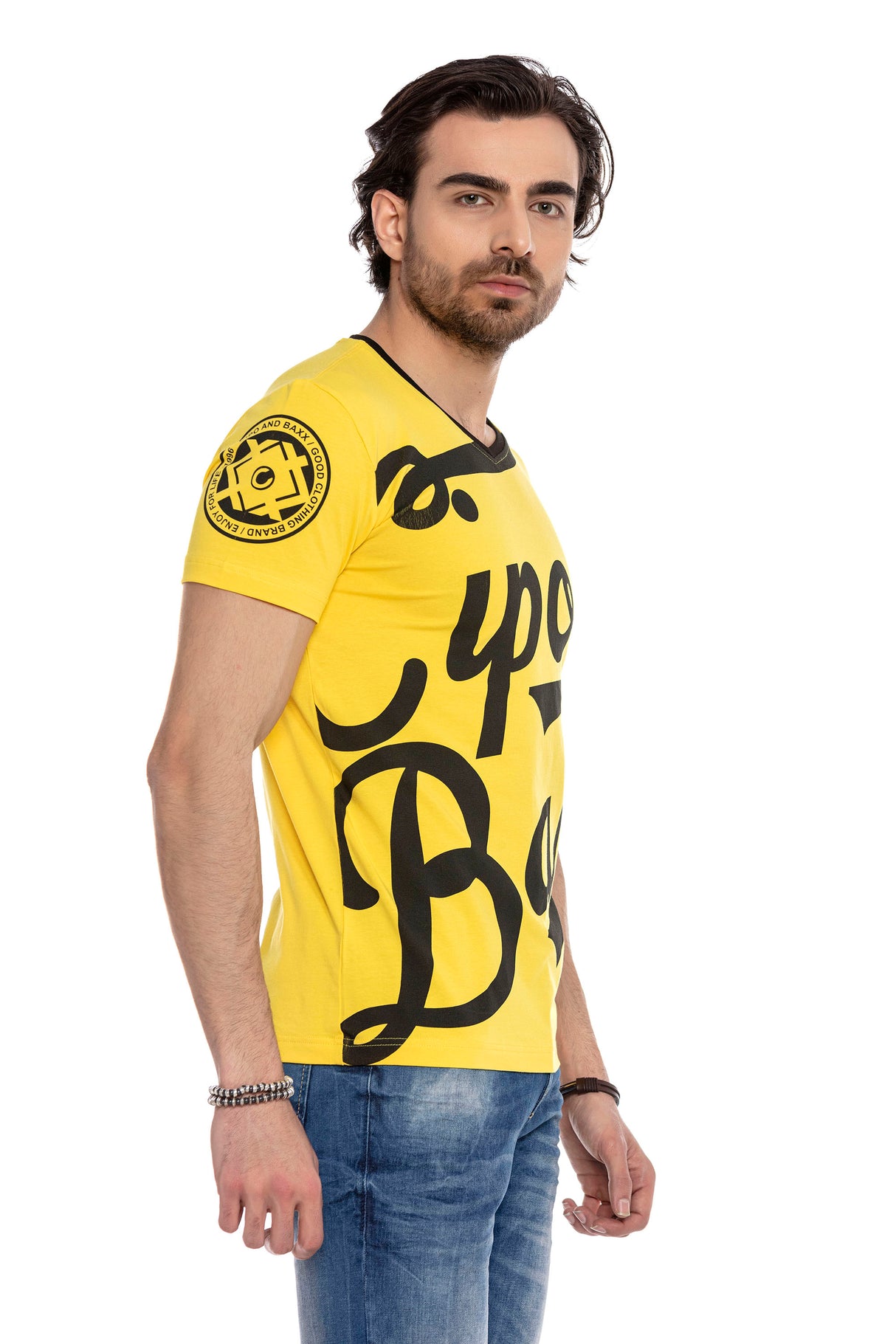 CT635 Herren T-Shirt mit coolem Marken-Frontprint