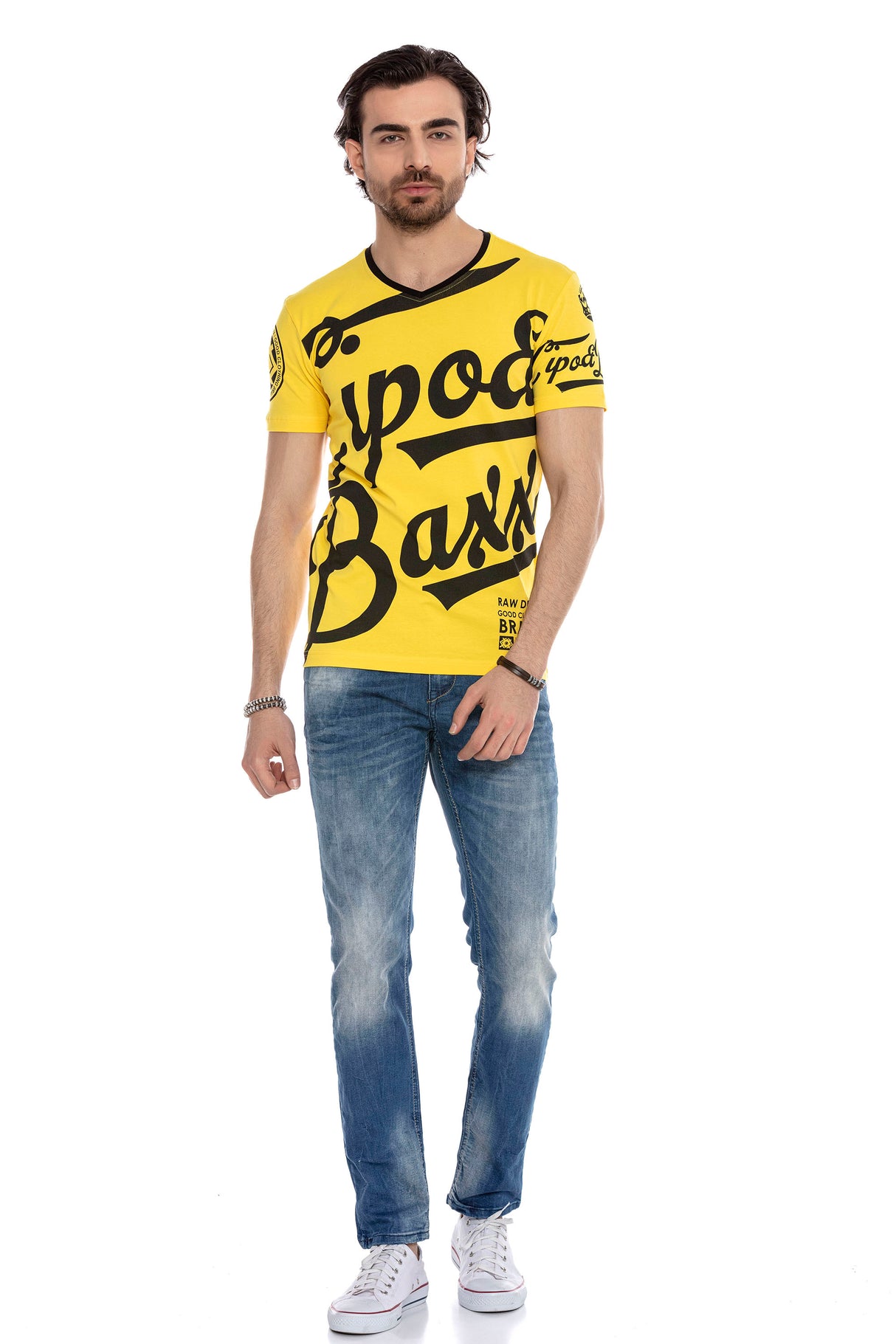 CT635 Herren T-Shirt mit coolem Marken-Frontprint