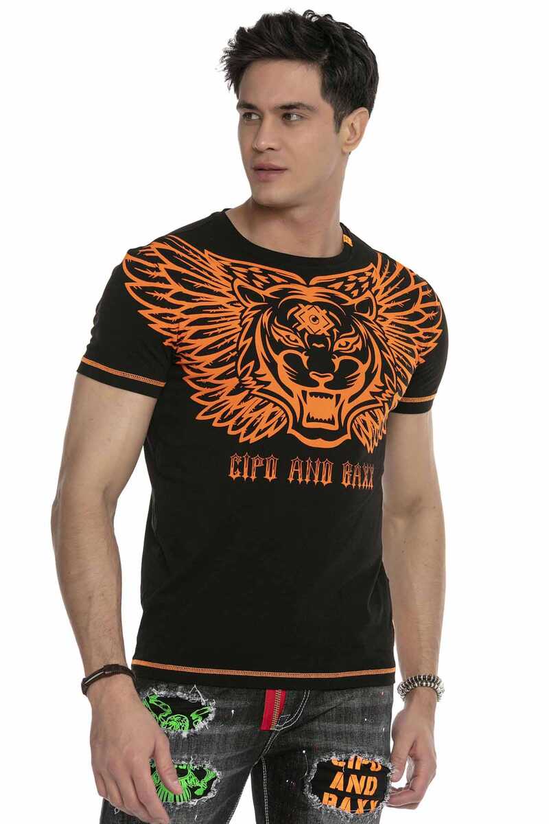 CT644 T-shirt voor heren met trendy frontprint