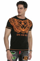 CT644 T-shirt voor heren met trendy frontprint