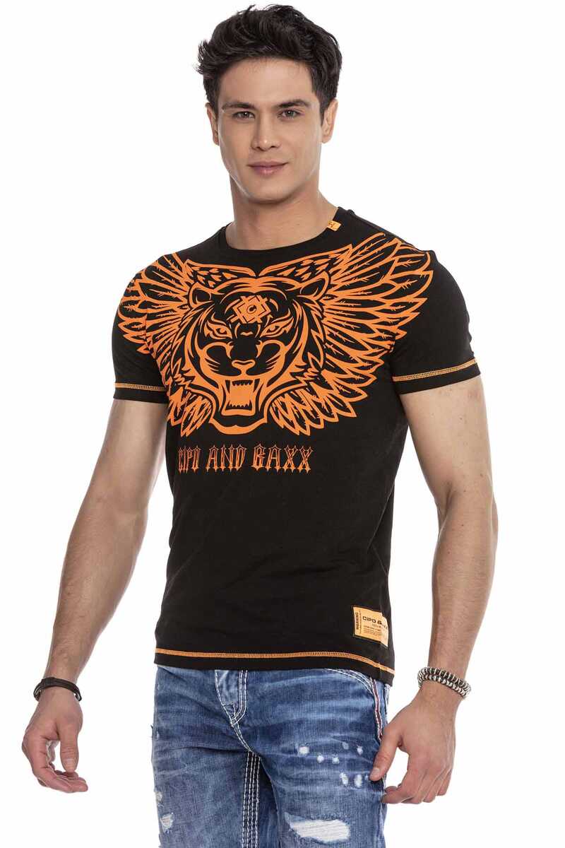 CT644 T-shirt voor heren met trendy frontprint