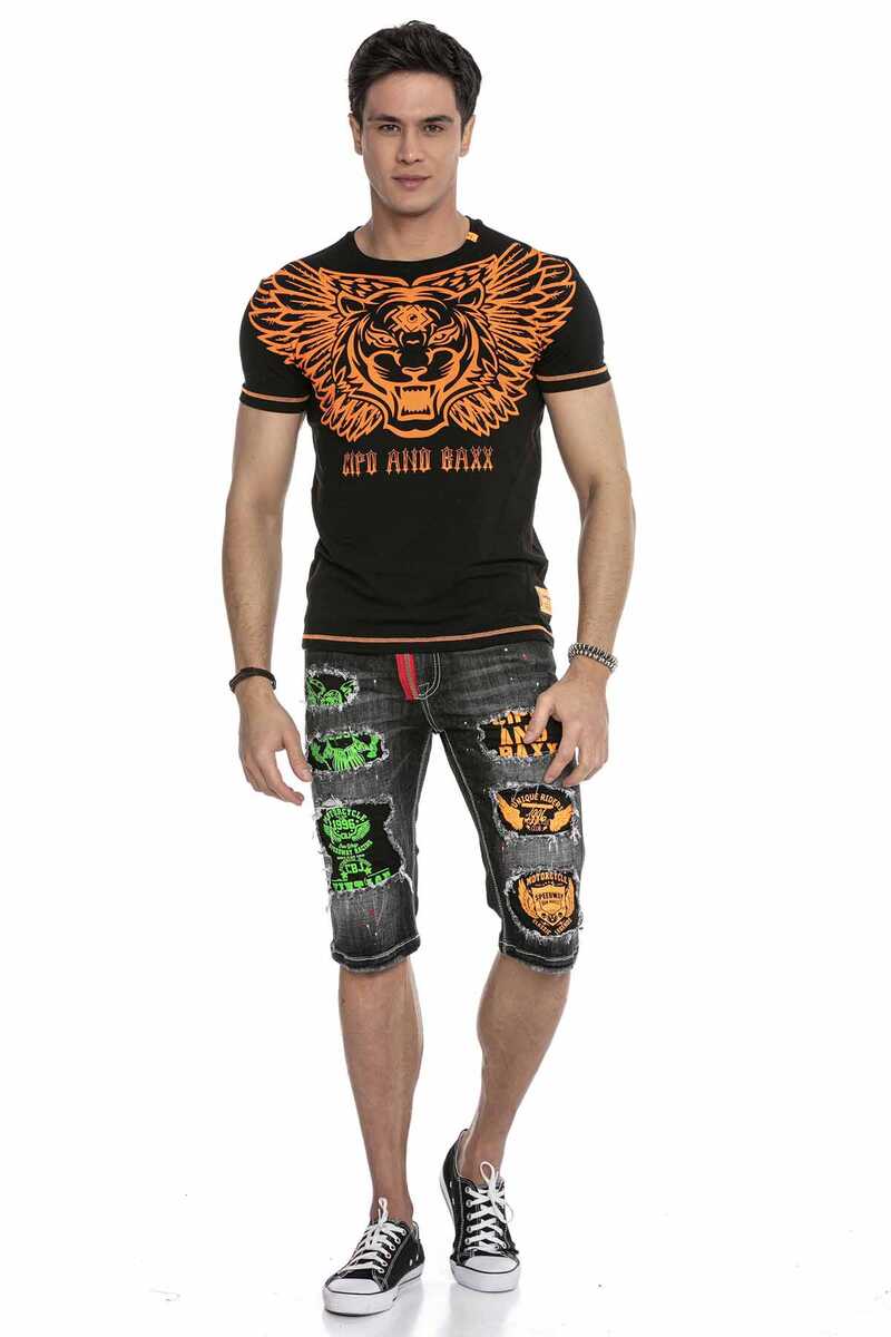 CT644 T-shirt voor heren met trendy frontprint