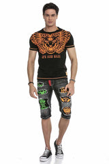 CT644 T-shirt voor heren met trendy frontprint