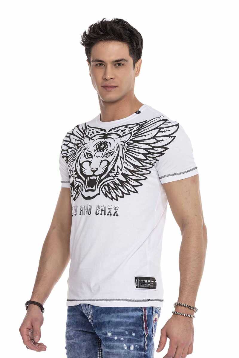 CT644 T-shirt voor heren met trendy frontprint