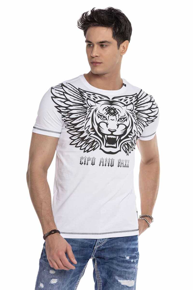 CT644 T-shirt voor heren met trendy frontprint