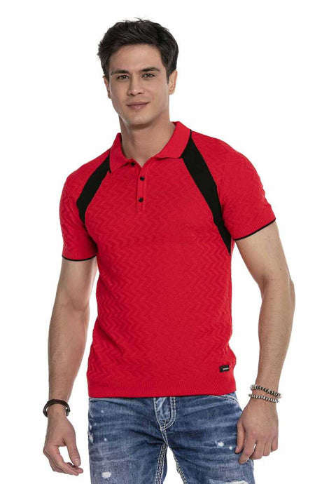 CT652 Herren Poloshirt mit dezentem Muster