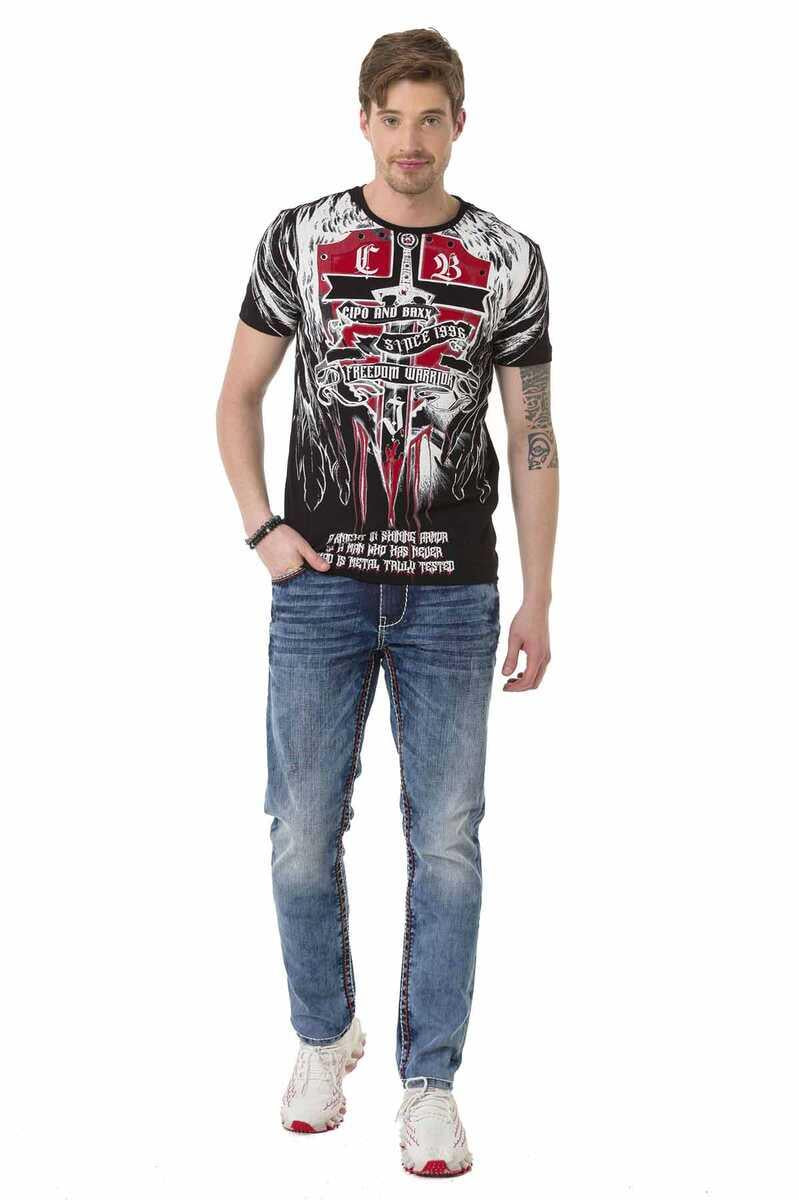 CT673 Camiseta para hombres  con gran impronta