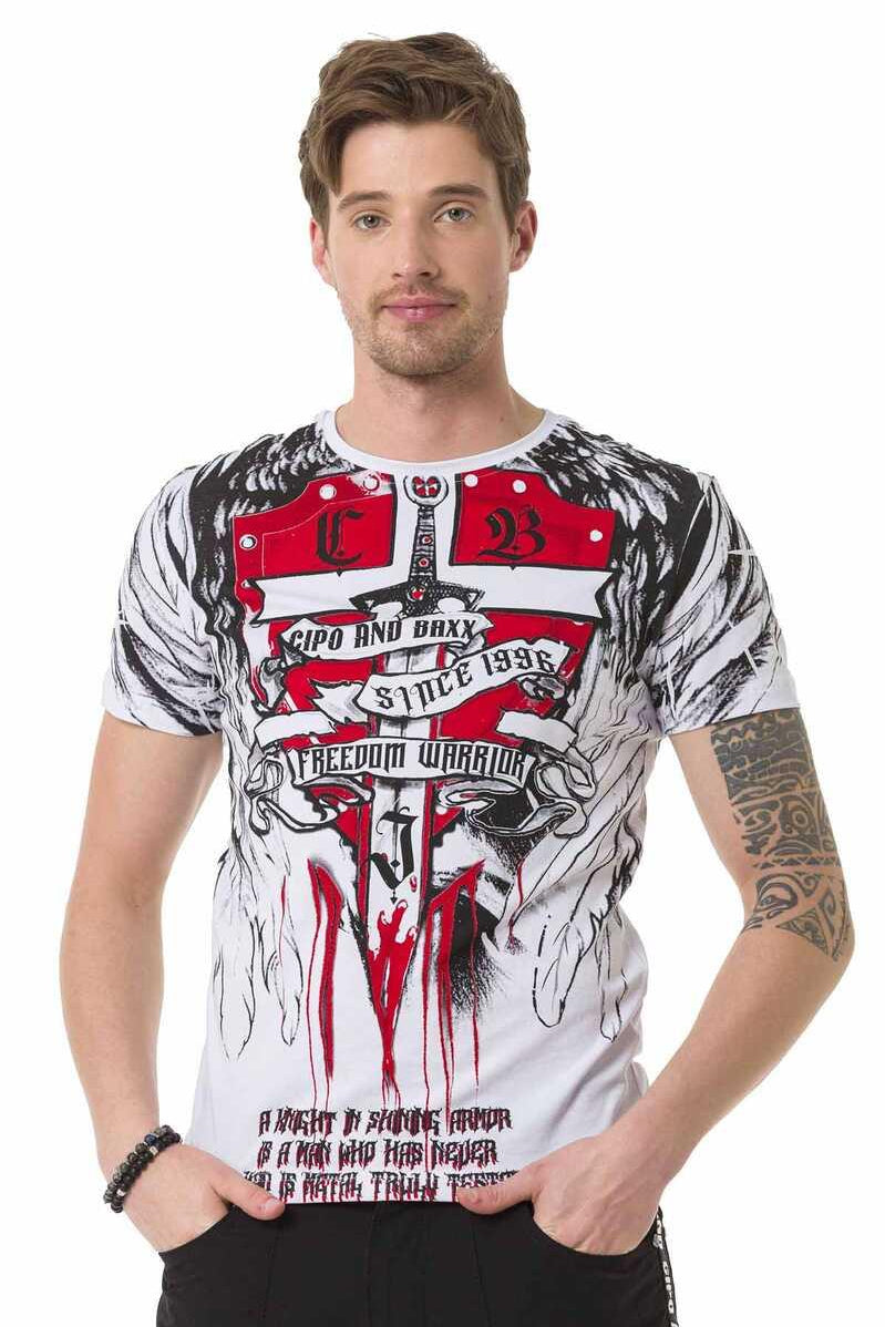CT673 Camiseta para hombres  con gran impronta