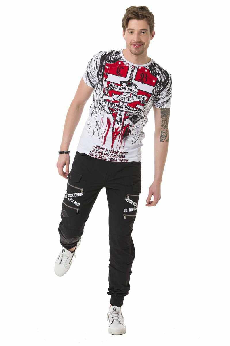 CT673 Camiseta para hombres  con gran impronta