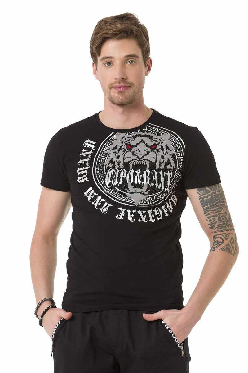 CT676 Camiseta para hombres  con un estampado frontal grande