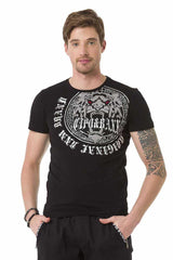 CT676 Camiseta para hombres  con un estampado frontal grande