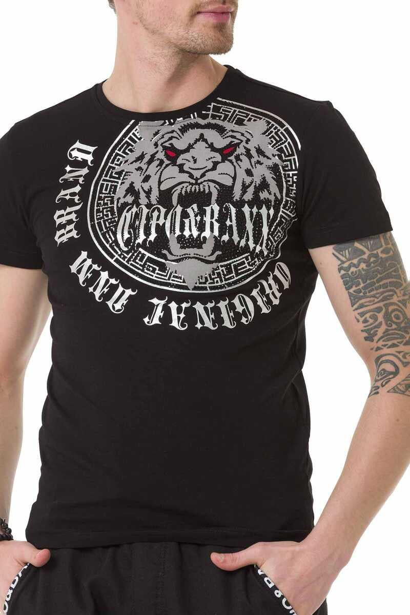 CT676 Camiseta para hombres  con un estampado frontal grande