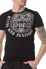 CT676 Camiseta para hombres  con un estampado frontal grande