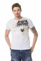 CT676 Camiseta para hombres  con un estampado frontal grande