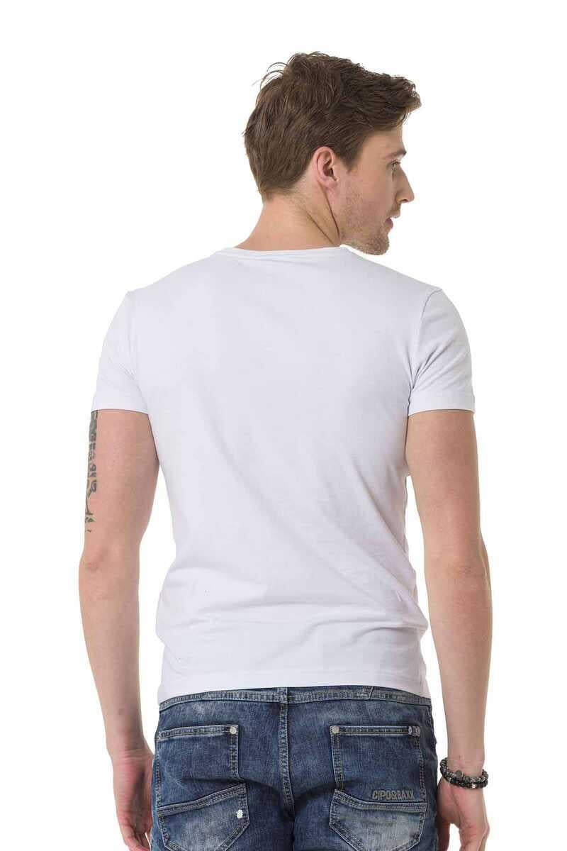 CT676 Camiseta para hombres  con un estampado frontal grande