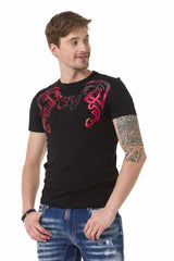 T-shirt masculin CT679 avec une grande impression avant