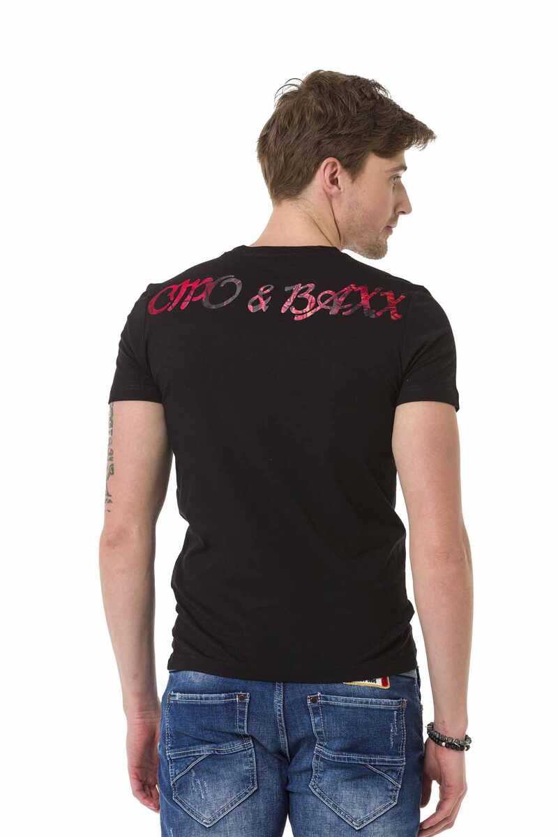T-shirt masculin CT679 avec une grande impression avant