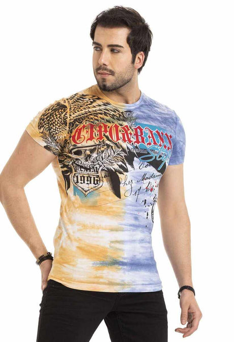 CT684 Herren T-Shirt mit batik Vintage Kurzarm Fashion