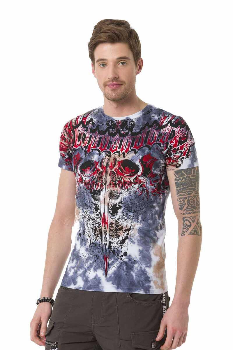 CT685 Camiseta para hombres  con estampado frontal fresco