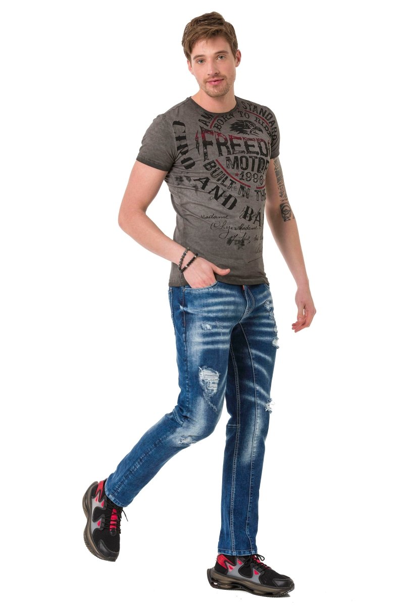 CT689 Camiseta para hombres  con gran impronta