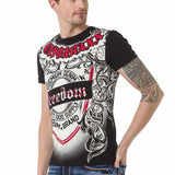 CT690 Camiseta  hombre con estampados fríos