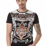 CT691 T-shirt pour homme avec armoiries imprimées