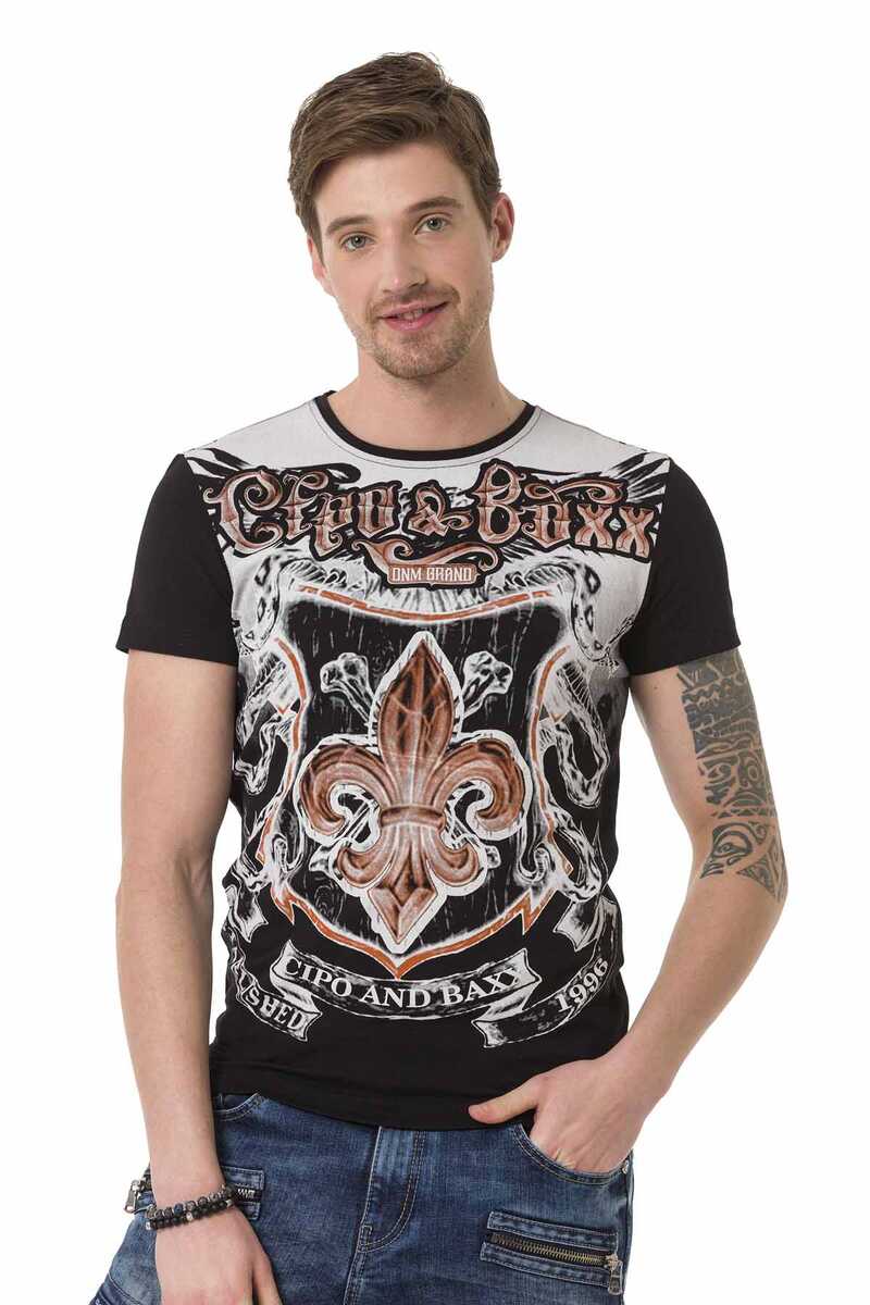 CT691 T-shirt voor heren met coole wapenafdrukken
