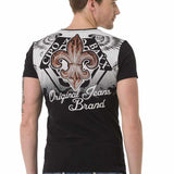 CT691 T-shirt pour homme avec armoiries imprimées