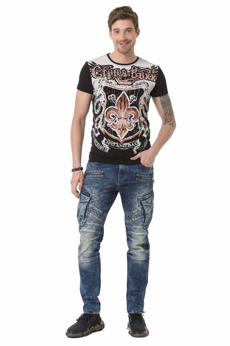 CT691 T-shirt voor heren met coole wapenafdrukken