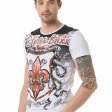 CT691 T-shirt pour homme avec armoiries imprimées