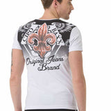 CT691 T-shirt pour homme avec armoiries imprimées