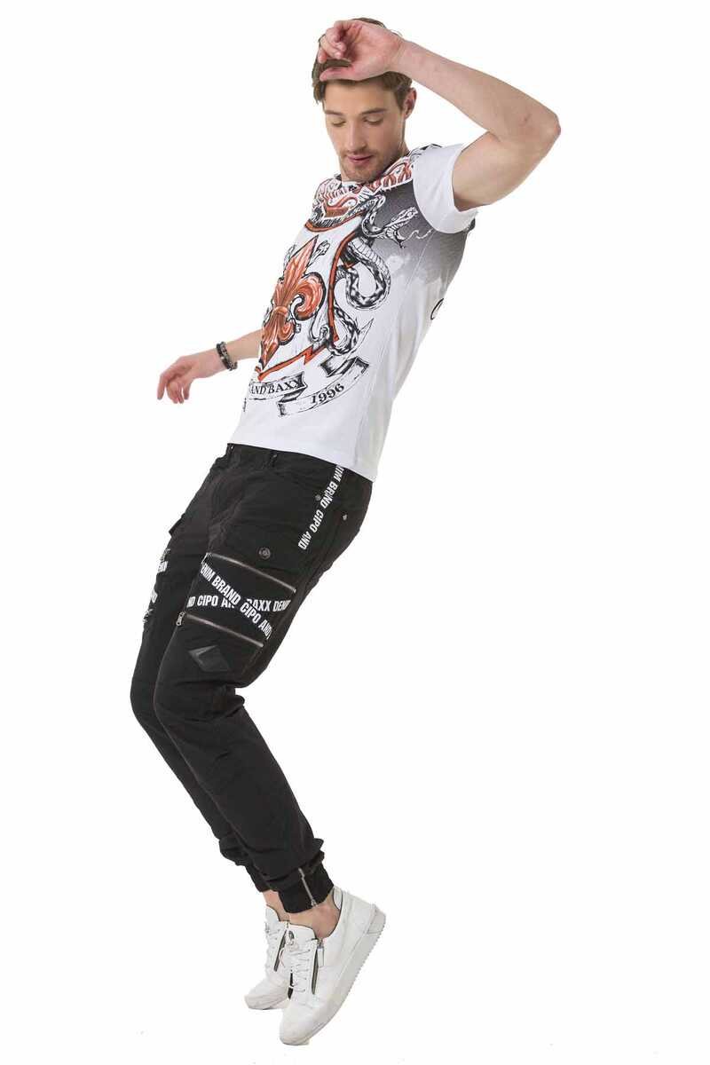 CT691 T-shirt voor heren met coole wapenafdrukken